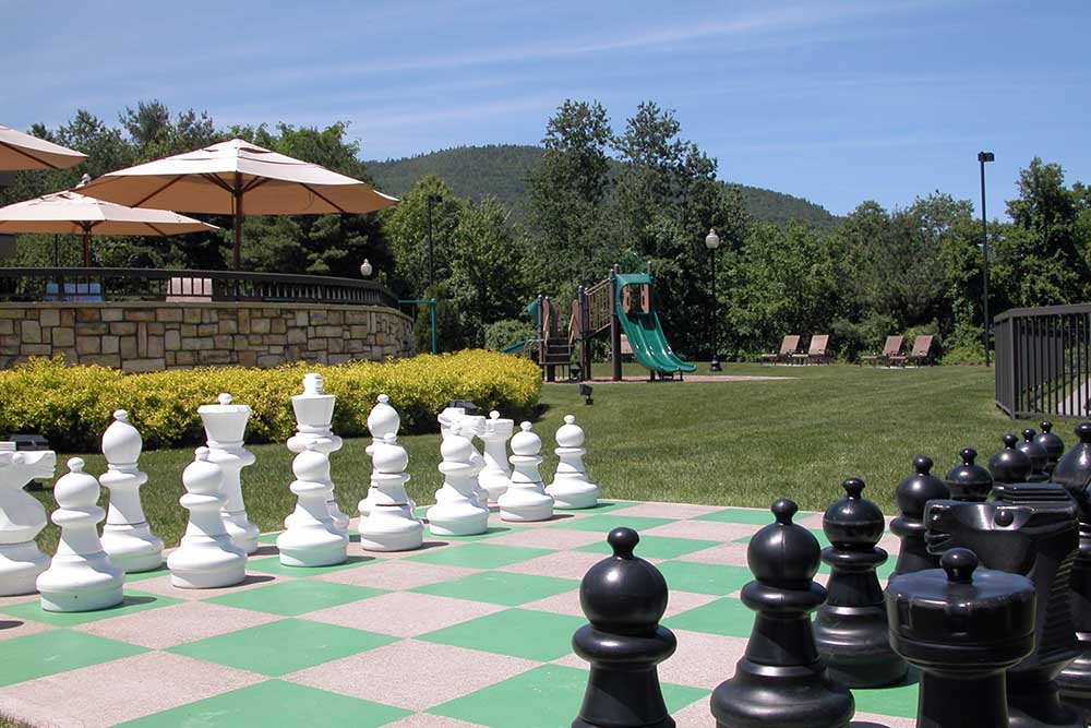 Large Outdoor Chess Board and Pieces